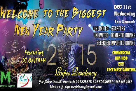 Welcome a new Year Party Biggest 2016